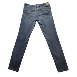 American Eagle Jeans Womens 8 Blue Medium Wash Mid Rise Skinny Stretch Denim